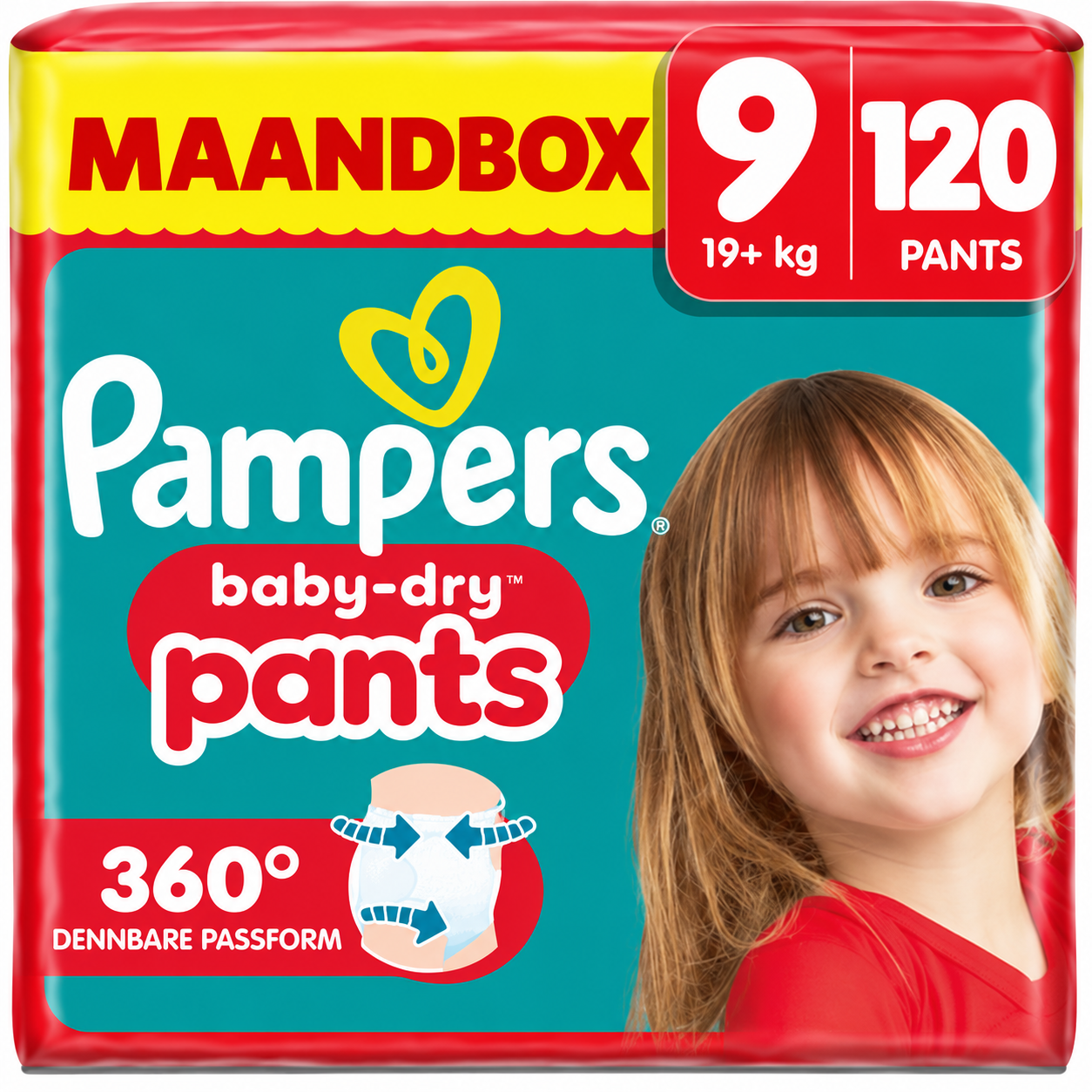 Pampers  Baby Dry Pants - Maat 9 - Maandbox - 120 stuks - 19+KG