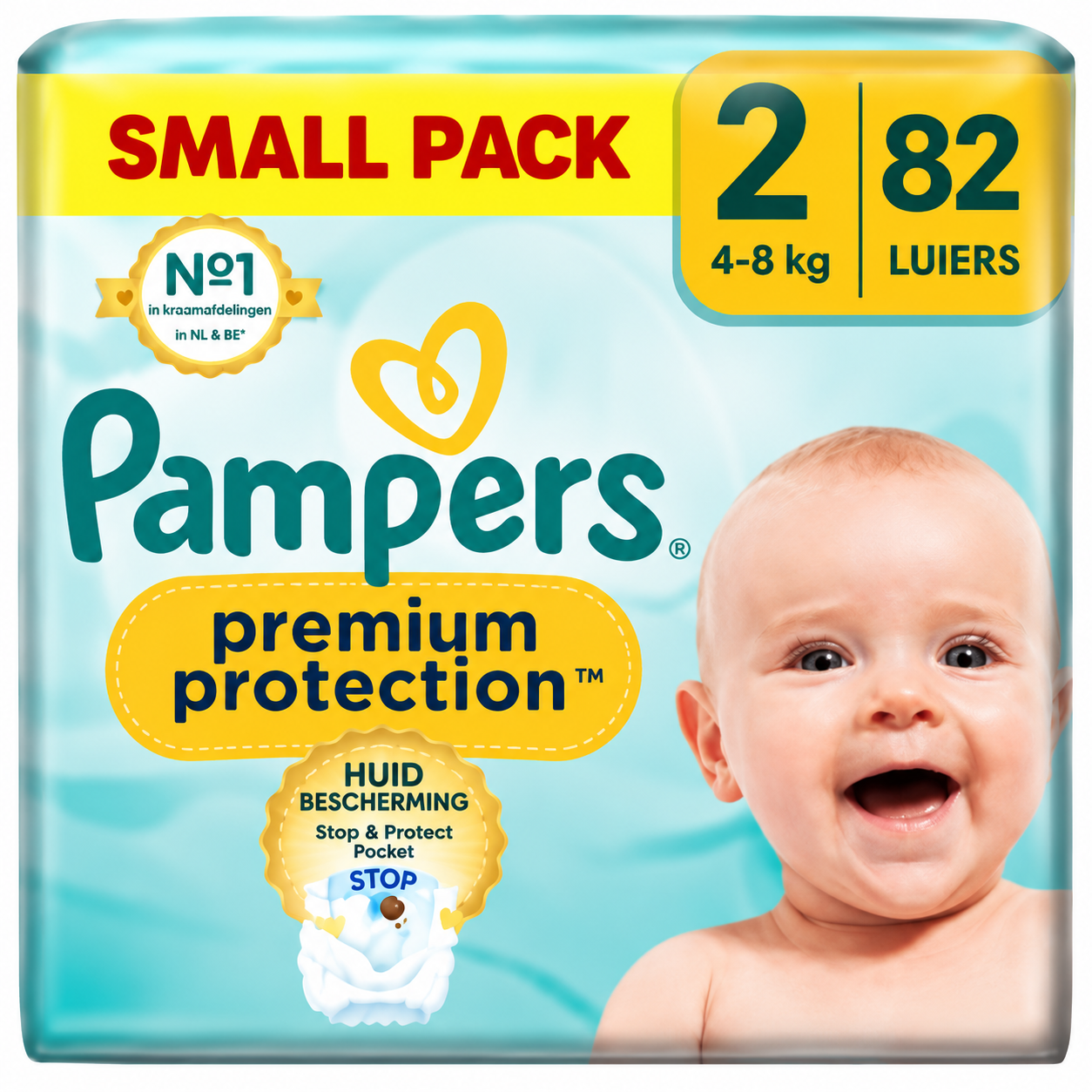 Pampers  Premium Protection - Maat 2 - Small Pack - 82 stuks - 4/8 KG