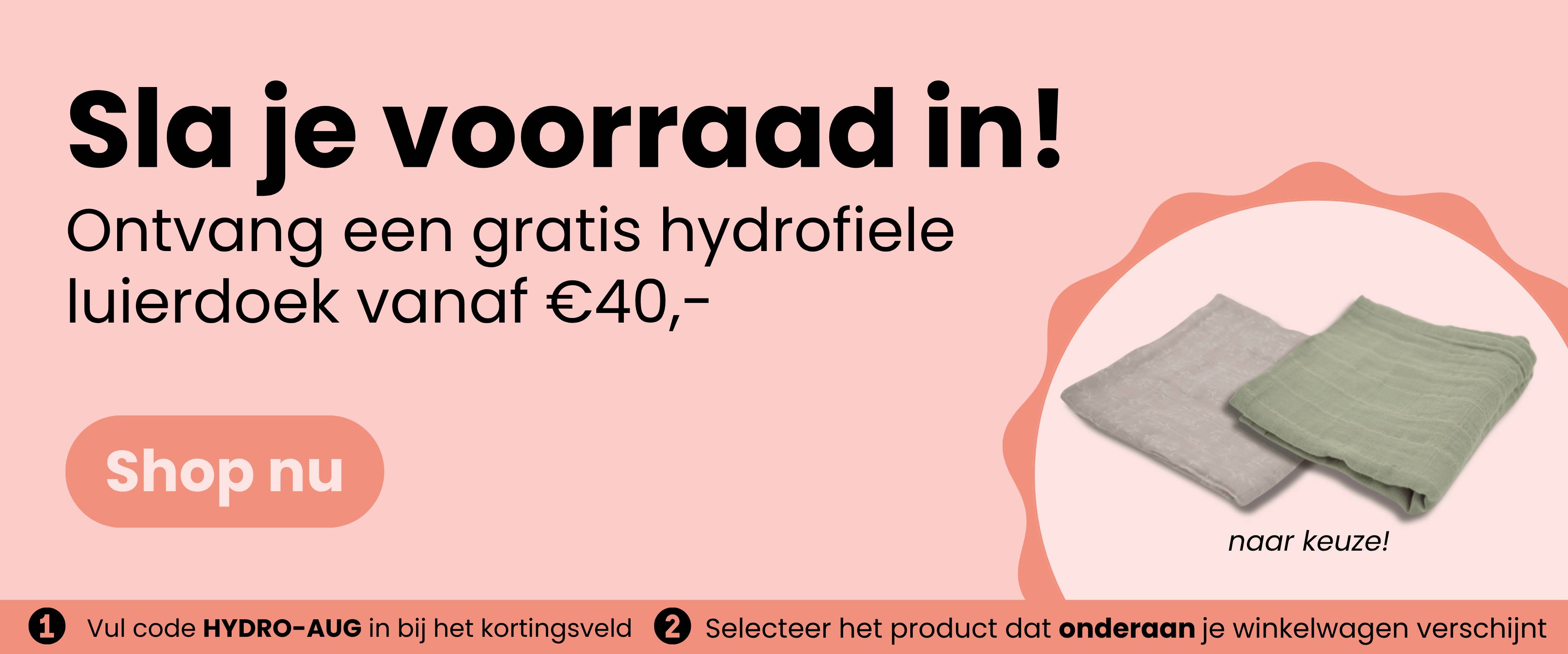 Bewijs van coupon - Babydrogist - Babydrogist kortingscode: [[vanaf €40]] luierdoek in winkelwagen