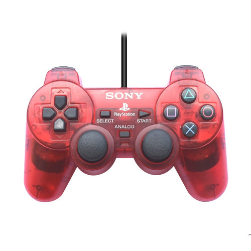 Sony Playstation 2 Dual Shock 2 controller - Rood (doorzichtig) Sony Playstation 2 Dual Shock 2 controller - Rood (doorzichtig)