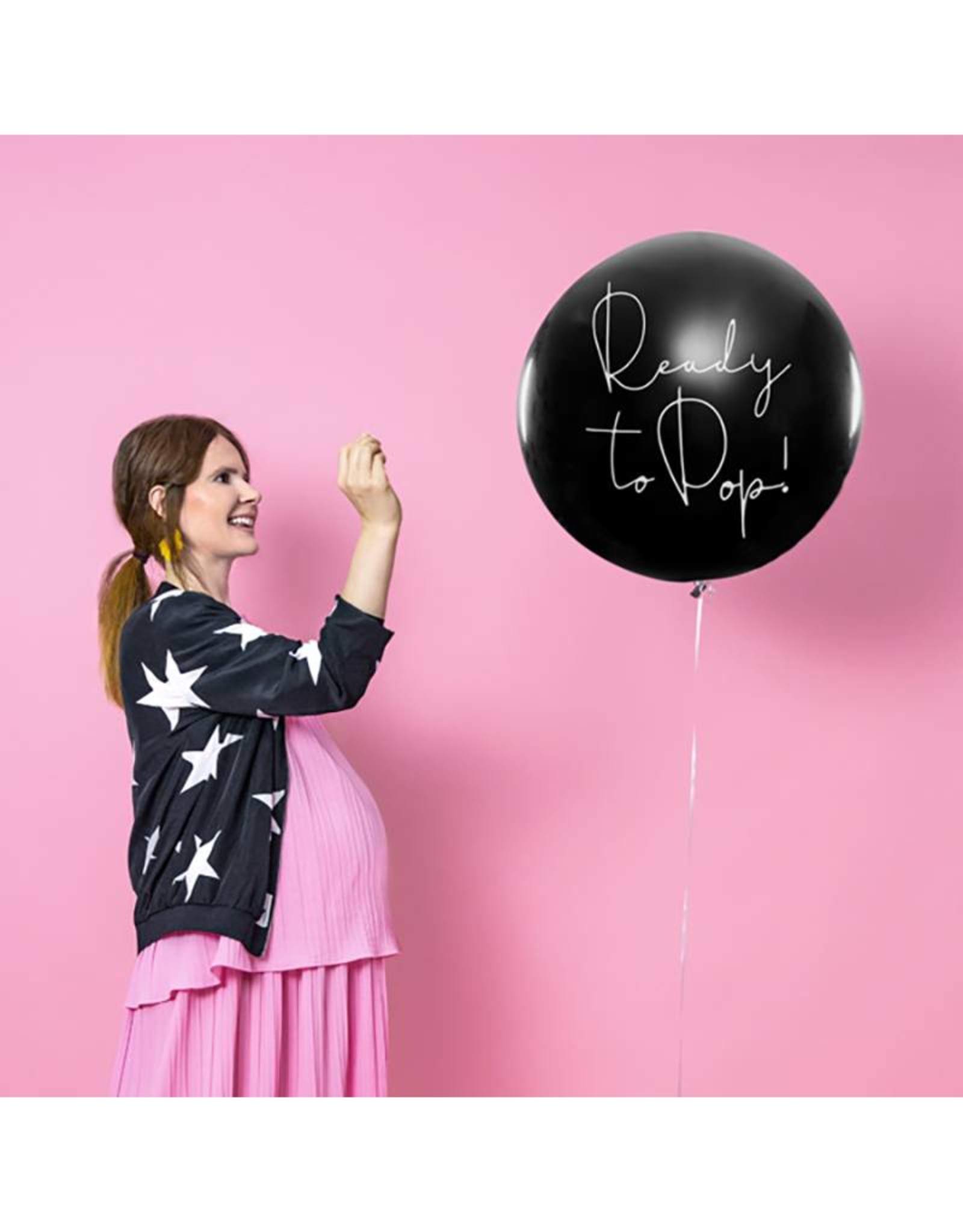 PartyDeco Gender reveal ballon jongen (80 cm)