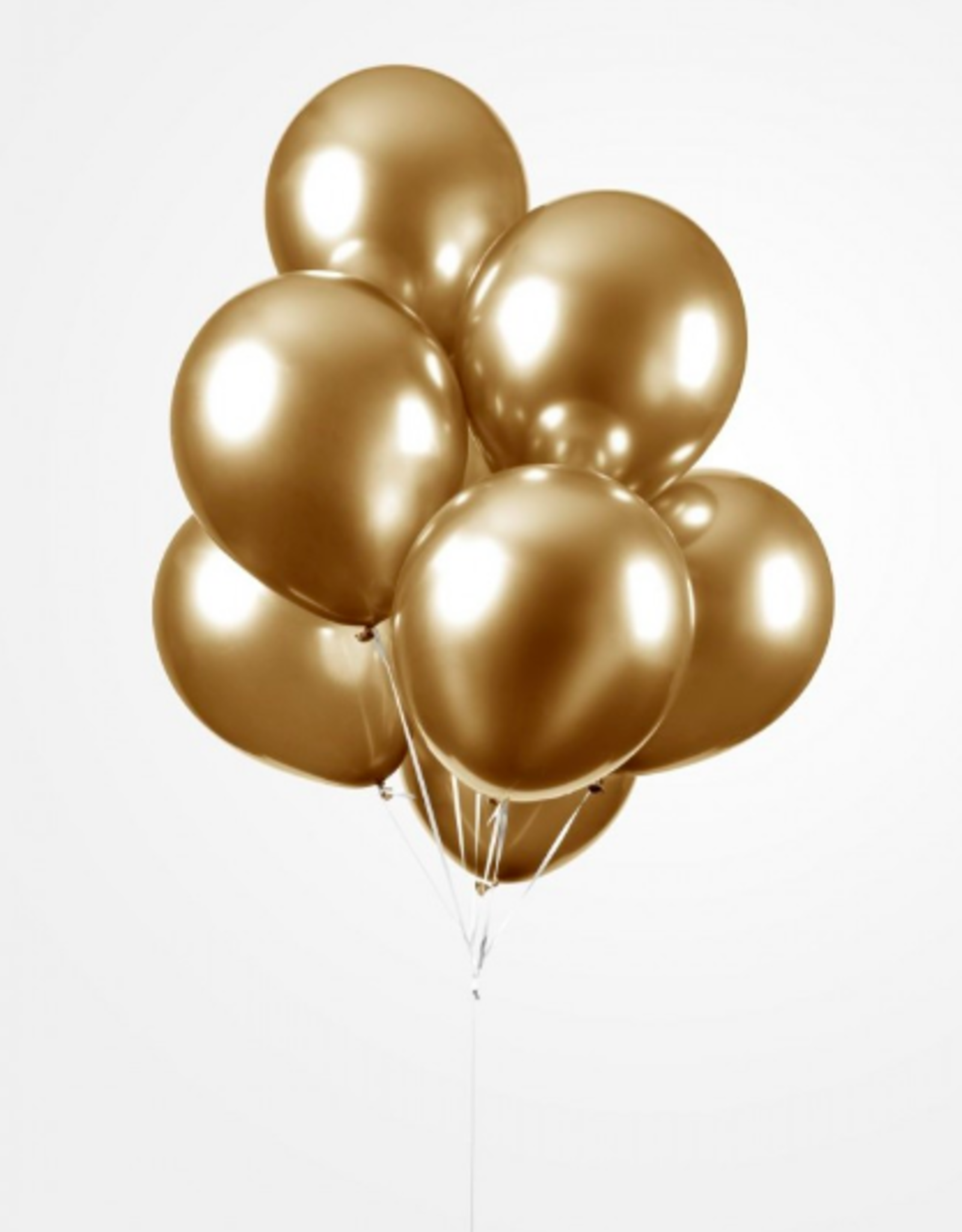 Chrome ballonnen goud (30 cm) | 10st