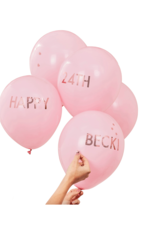Ginger Ray Gepersonaliseerde ballonnen kit roze & rosé goud | 5 stuks