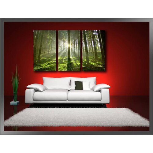 Karo-art Schilderij Bos (160x90cm)