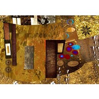 Schilderij - Klimt inspiratie - kus