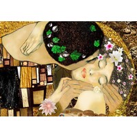 Schilderij - Klimt inspiratie - kus