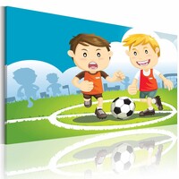 Schilderij Speel voetbal met ons
