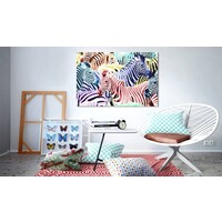 Schilderij Zebra's in kleur