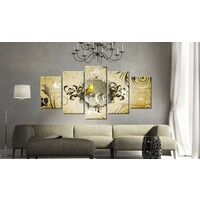 Schilderij Gele vogel zingt