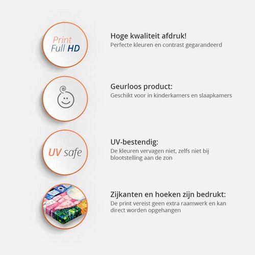 Schilderij - Kolibrie en rozen