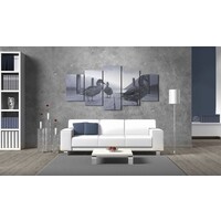 Schilderij Eenden op de pier