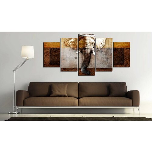 Schilderij De kracht van Afrika (Olifant)