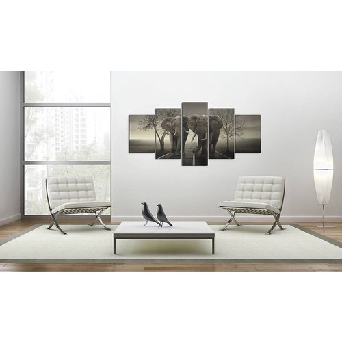 Schilderij 2 Olifanten