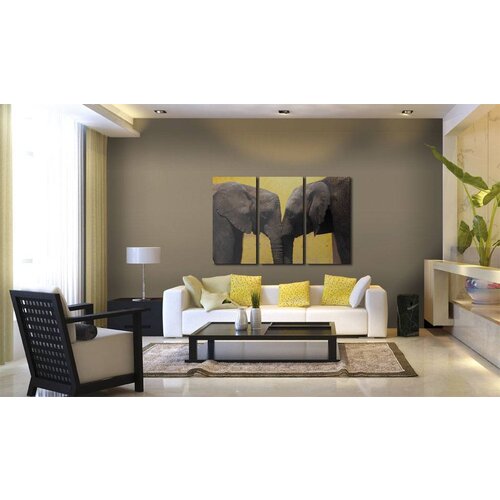 Schilderij Kus van een Olifant