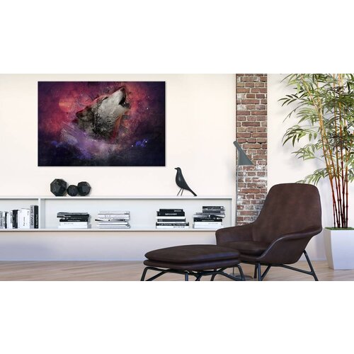 Schilderij Huilende Wolf