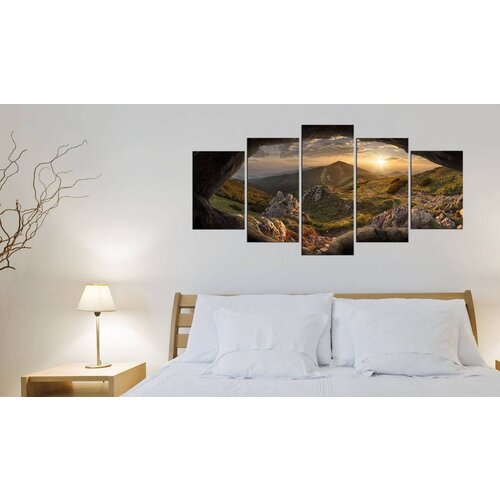 Schilderij Zonsondergang in de vallei