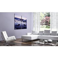 Schilderij Rotsachtige kust van bergmeer