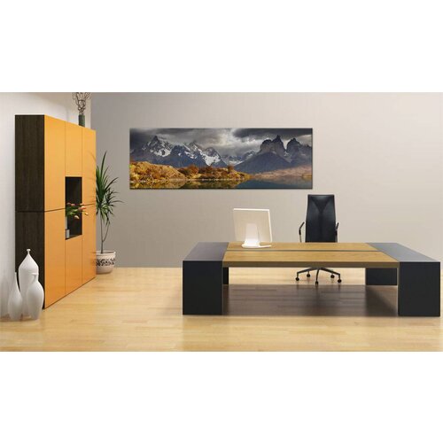 Schilderij Bergen, landschap  120x40cm