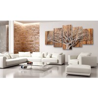 Schilderij Boom op hout (op canvas doek)