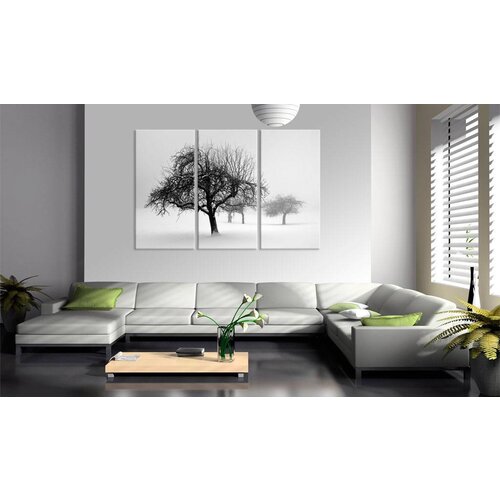 Schilderij Bomen prachtig wit gekleurd