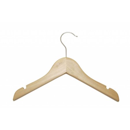 50 x Kinderhanger naturel, 26 cm, met inkeping