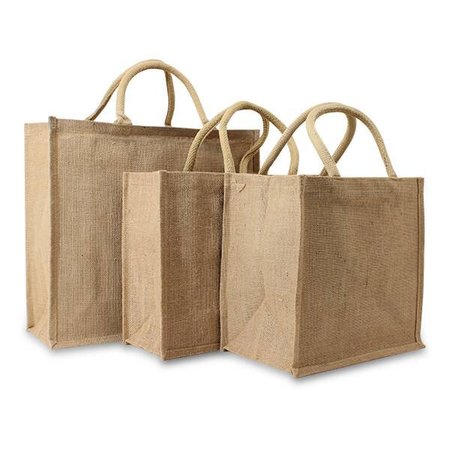 80 x Jute tassen 30 + 20 x 30 cm., Naturel Jute