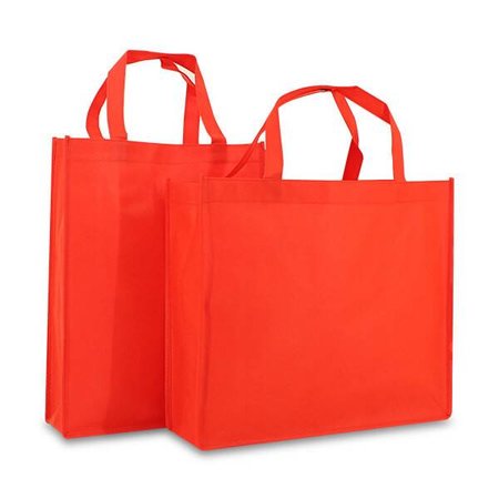 100 x Non woven shopper - Rood