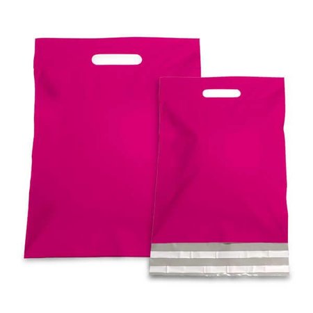 250 x Verzendtassen 30 x 32 cm + klep en handgreep, roze