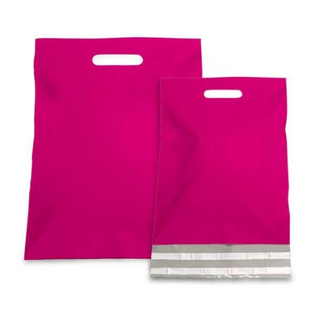 250 x Verzendtassen 45 x 48 cm + klep en handgreep, roze