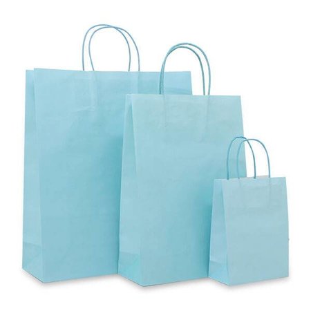 250 x Papieren tas - Blauw - 100 grs.