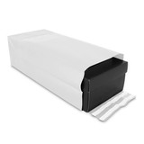  125 x Verzendzakken voor schoenen 30 + 14 x 48 cm. + 8 cm., wit