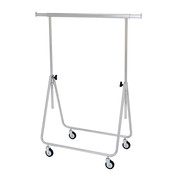 Reisroller in hoogte verstelbaar tot 155cm, verchroomd, 8cm wielen