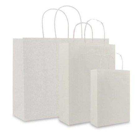 100 x Papieren Jumbo tas - 120 grs. - Bruin - Wit - Zwart