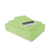  100 x Verzenddozen 16 x 2,9 x 25 cm., appel groen