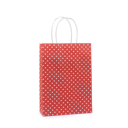 250 x Papieren tas - Polka