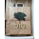  250 x Papieren tas platte lus - BIO