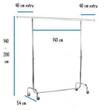 Kleiderständer - Verstellbar - Breite 143 cm