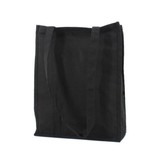  100 x Baumwoll Tragetaschen ± 42 + 12 x 35 cm., Schwarz