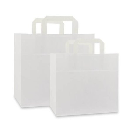 250 x Papiertragetaschen Imbiss - Weiss