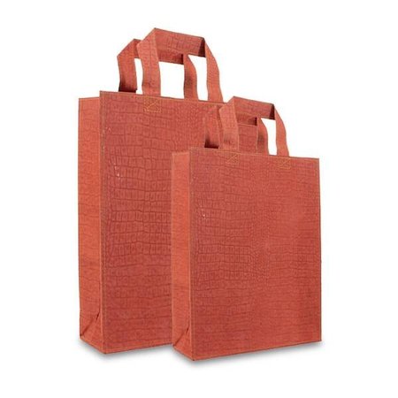 100 x ZEROTREE® Taschen 40 + 10 x 35 cm., orange mit Krokoprögung