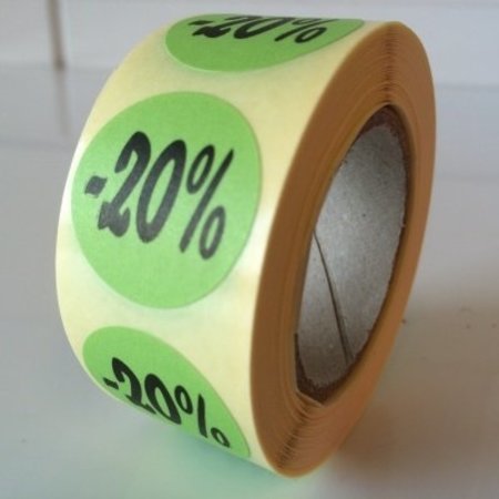 Etiket grün 27mm -20 %, 500/Rolle