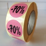  Etiket rosa  27mm -70 %, 500/Rolle