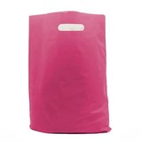  400 x Plastiktragetaschen mit ausgestanztem Griff 35 x 44 + 2 x 4 cm., pink