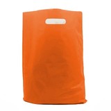  400 x Plastiktragetaschen mit ausgestanztem Griff 35 x 44 + 2 x 4 cm., orange
