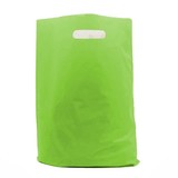  400 x Plastiktragetaschen mit ausgestanztem Griff 45 x 51 + 2 x 4 cm., grün,