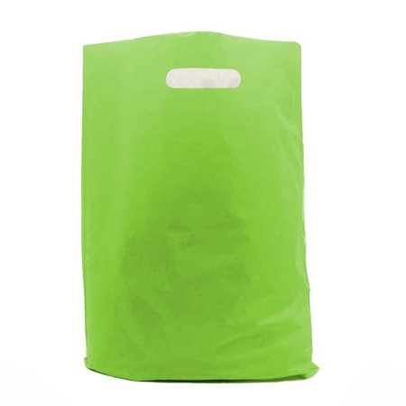 400 x Plastiktragetaschen mit ausgestanztem Griff 45 x 51 + 2 x 4 cm., grün