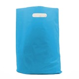  400 x Plastiktragetaschen mit ausgestanztem Griff 45 x 51 + 2 x 4 cm., himmelblau