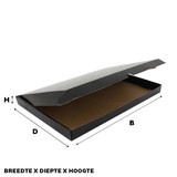  100 x Versandkartons mit abdeckung  25 x 38 + 2,9 cm.., Schwarz