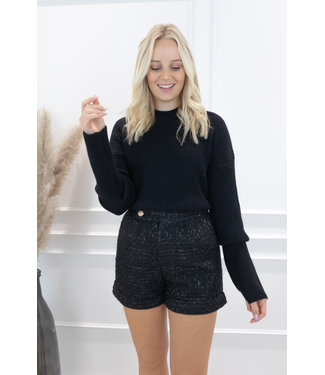 Nina basic sweater - black
