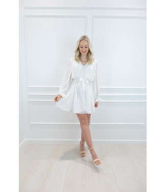Dreamy plissé dress - white